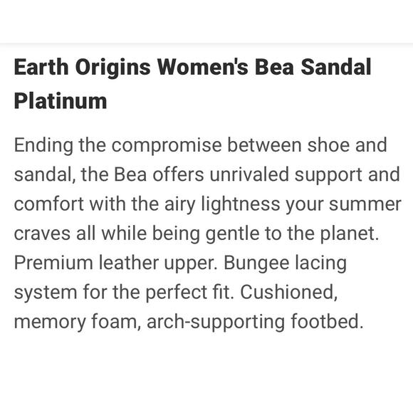 Earth Origins Bea Comfort Gladiator Slip on Sandals Shoes metallic Platinum 12 - Picture 12 of 12